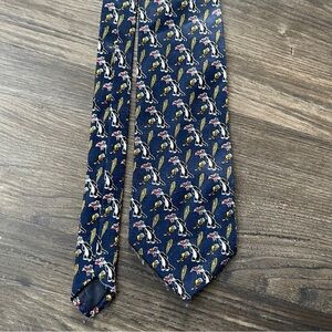 Warner Bros. Y2K Looney Tunes Navy Blue Tie with Cartoon Character Design
